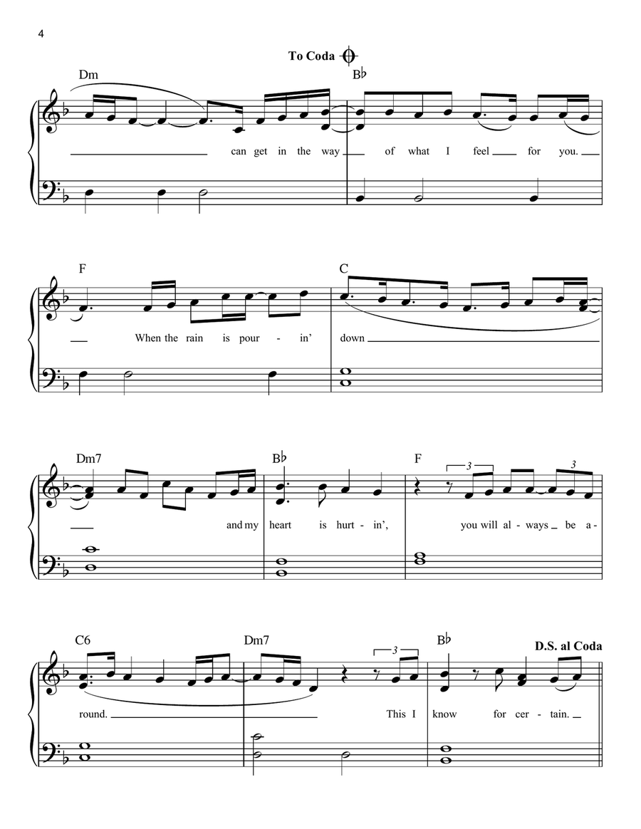 No One Easy Piano scores gallery preview page 4