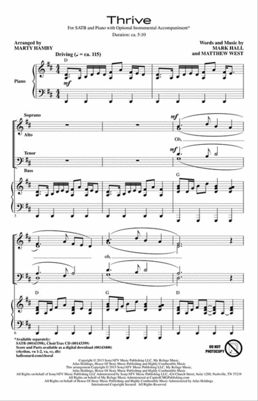 Thrive Thrive Choir scores gallery preview page 2