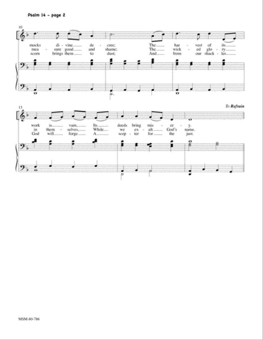 Psalm 14 4-Part scores gallery preview page 2