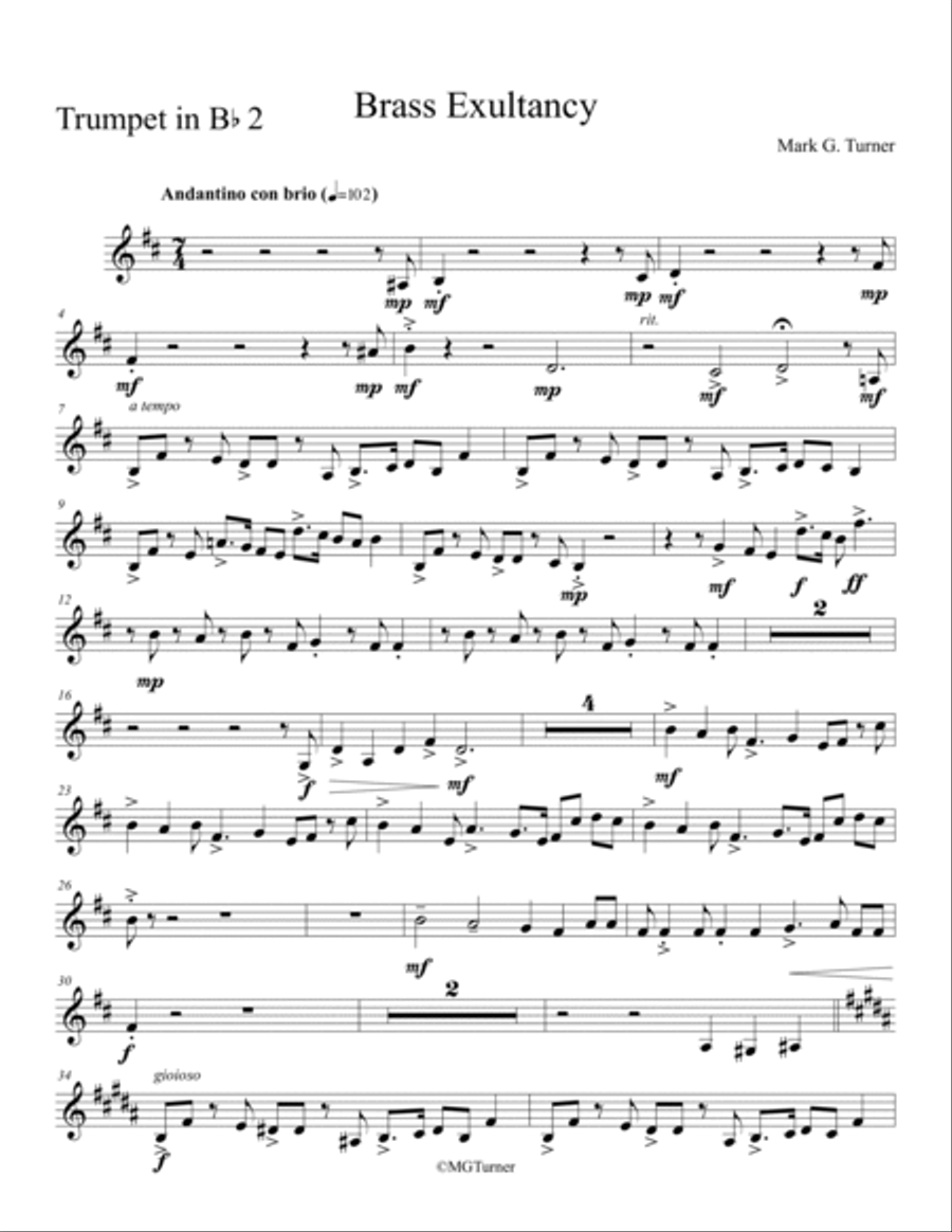 Brass Exultancy Brass Ensemble scores gallery preview page 4