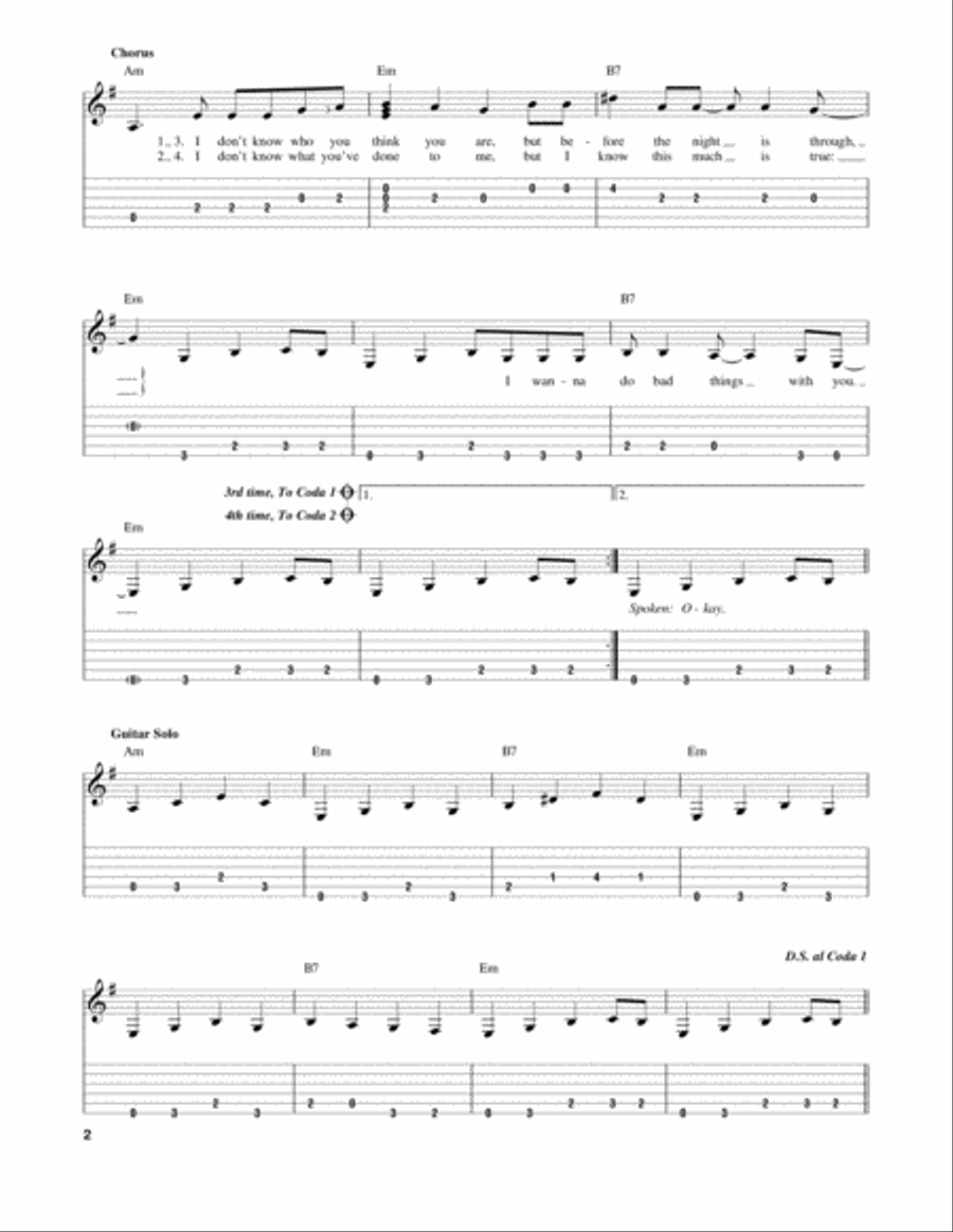 Bad Things Acoustic Guitar scores gallery preview page 2