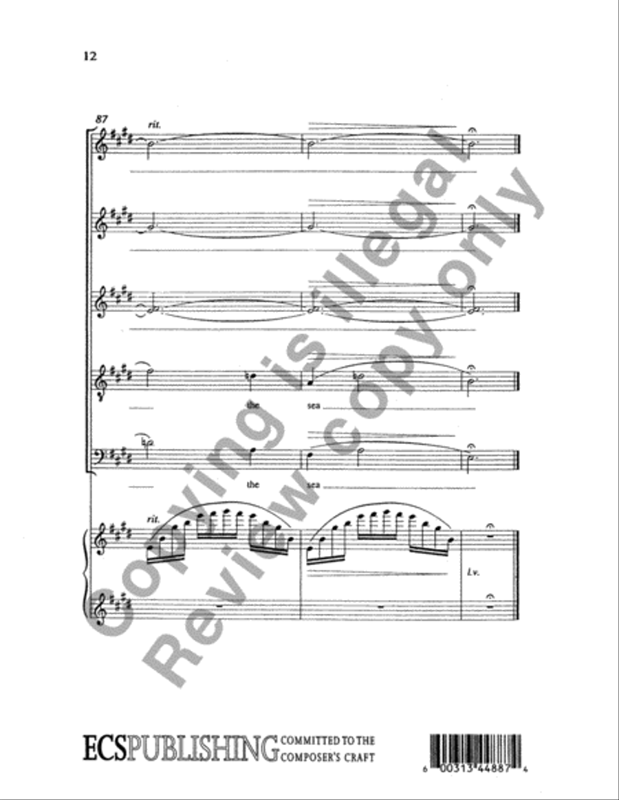 I Will Be Earth (Choral Score) SSATB scores gallery preview page 13