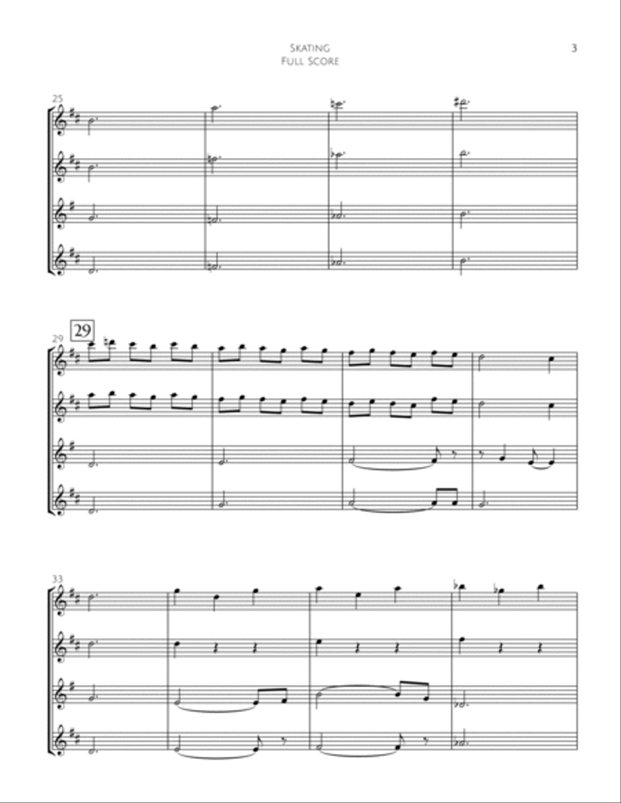 Skating Woodwind Quartet scores gallery preview page 4