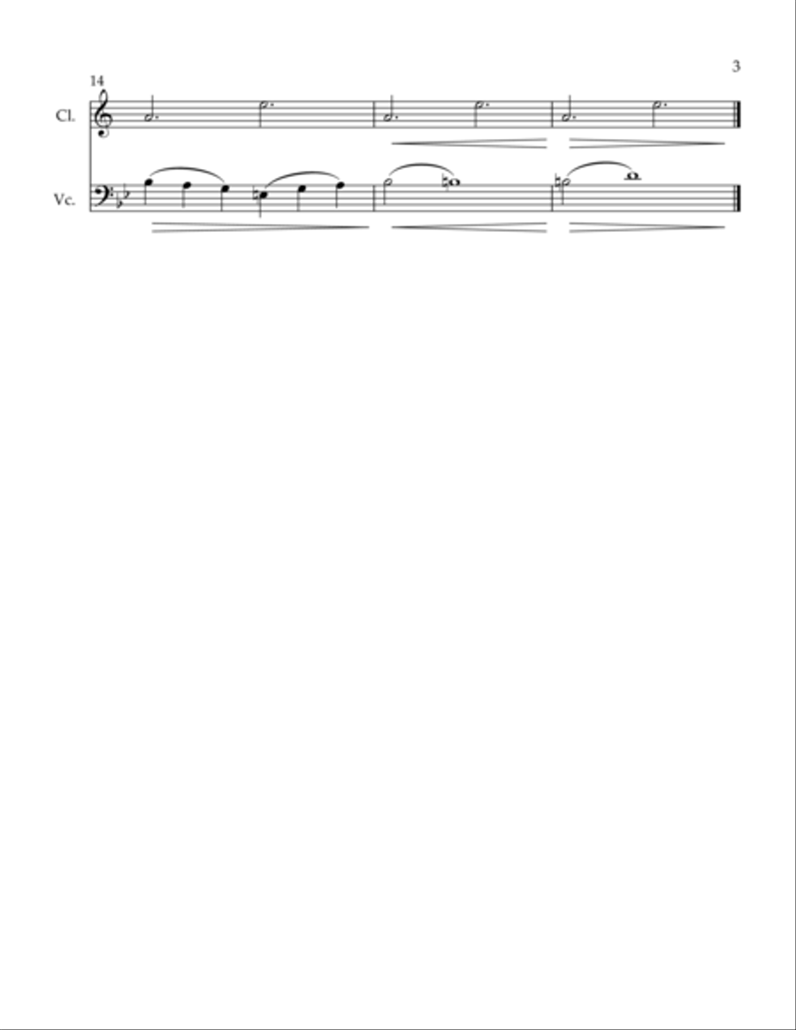 The Fallen Soldier B-Flat Clarinet scores gallery preview page 3
