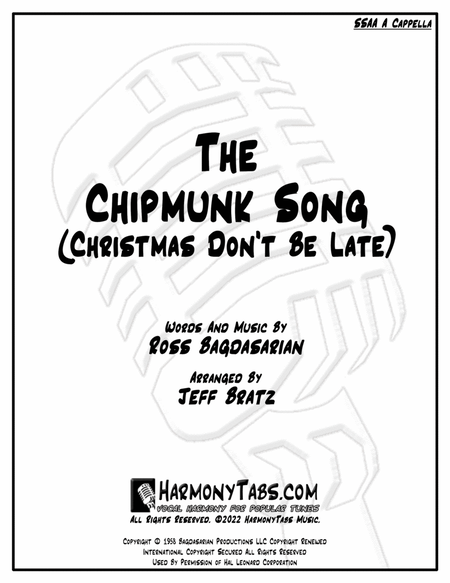 The Chipmunk Song (Christmas Don't Be Late) (SSAA A Cappella) image number null