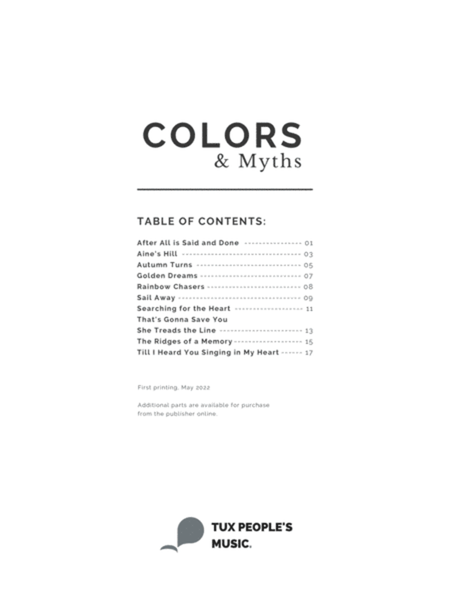 Colors and Myths (Simple Solos for Piano)