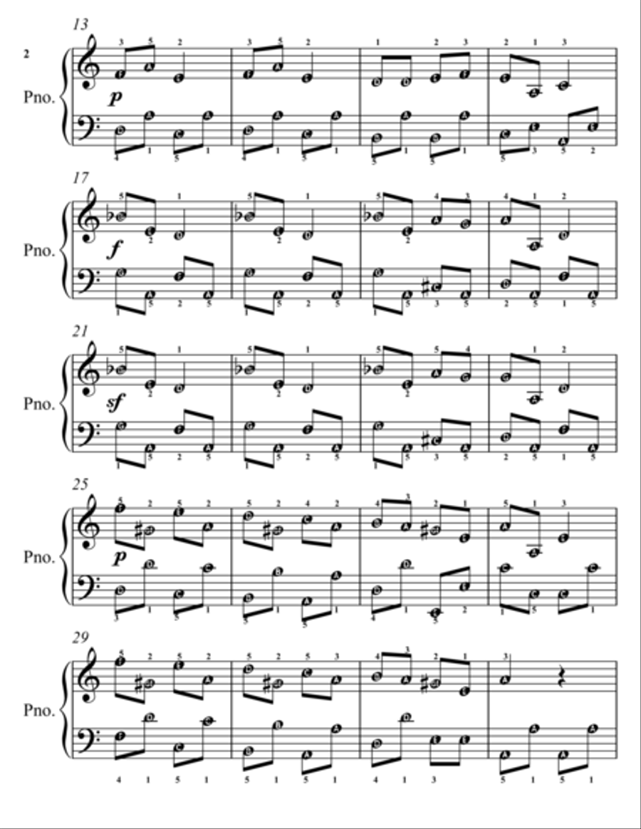 Tarantella on a Russian Folk Song Easy Piano Sheet Music