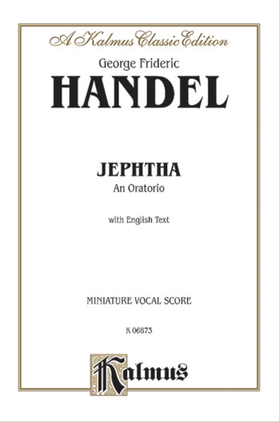 Jephtha (1752) 4-Part scores gallery preview page 1