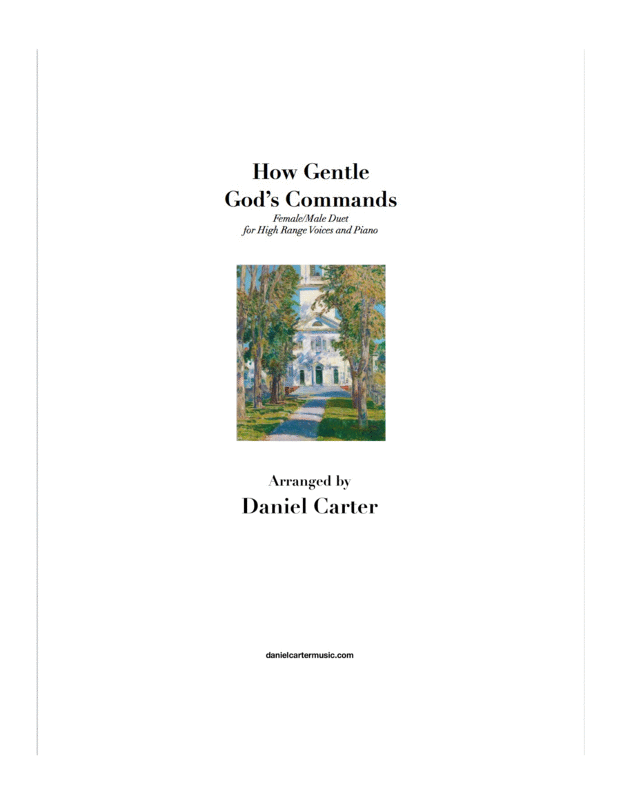 How Gentle God's Commands, Vocal Duet for High Voices image number null