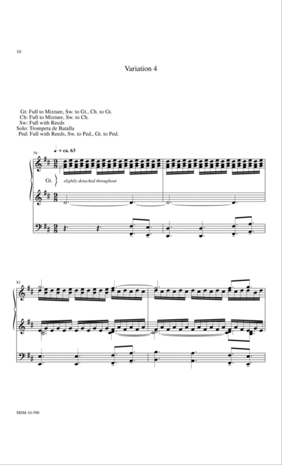 Come, Thou Fount of Every Blessing Organ Variations on Nettleton Organ scores gallery preview page 7