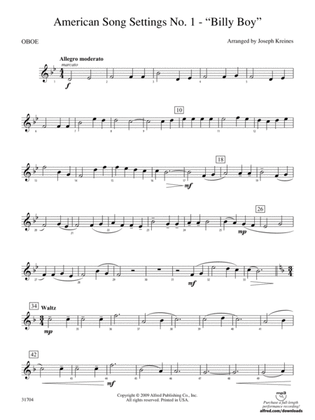 American Song Settings, No. 1: Oboe