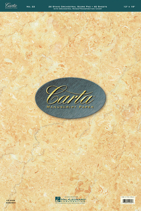 Book cover for Carta Manuscript Paper No. 22 – Professional