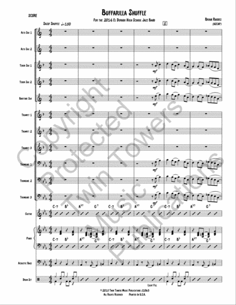 Buffarilla Shuffle Jazz Ensemble scores gallery preview page 3