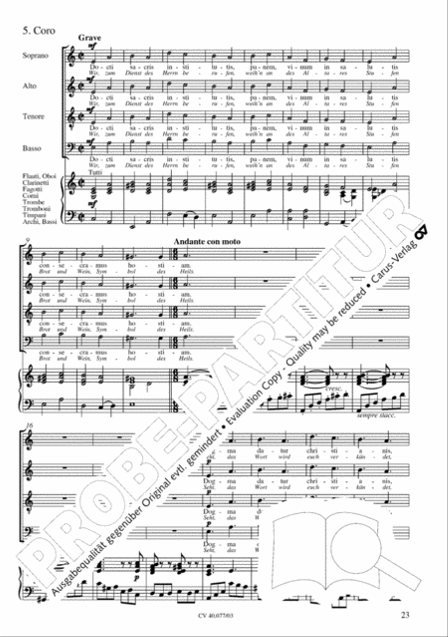 Lauda Sion Lauda Sion 4-Part scores gallery preview page 28