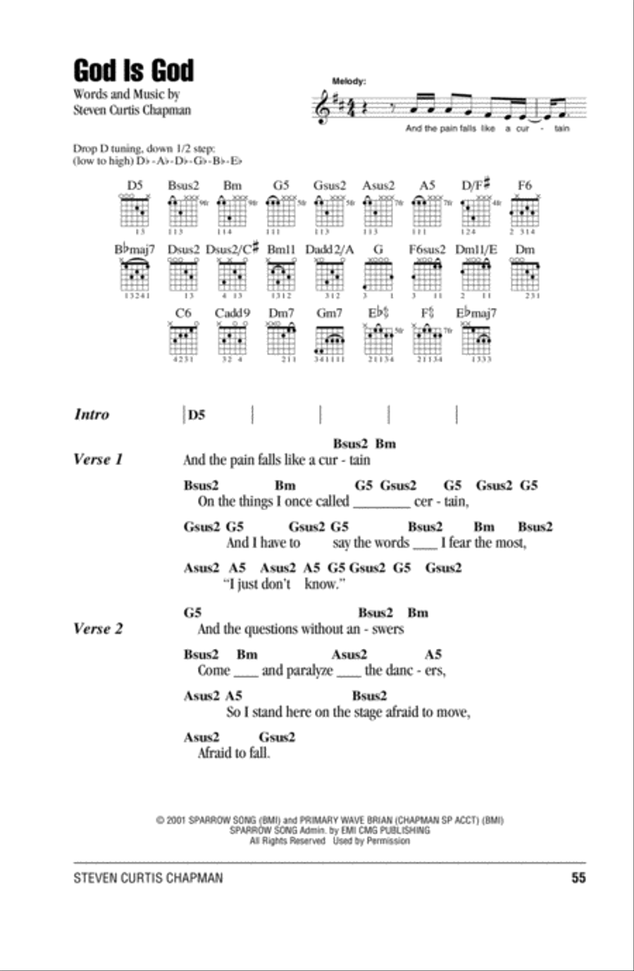God Is God Acoustic Guitar scores gallery preview page 1