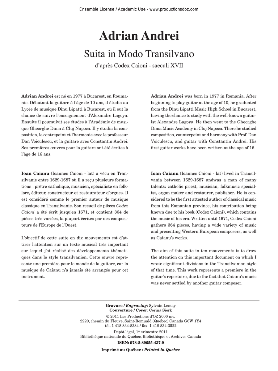Suita in Modo Transilvano