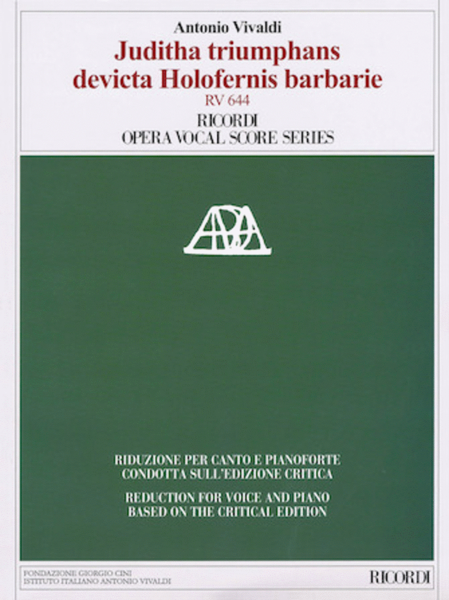 Juditha triumphans devicta Holofernis barbarie, RV 644 Voice scores gallery preview page 1