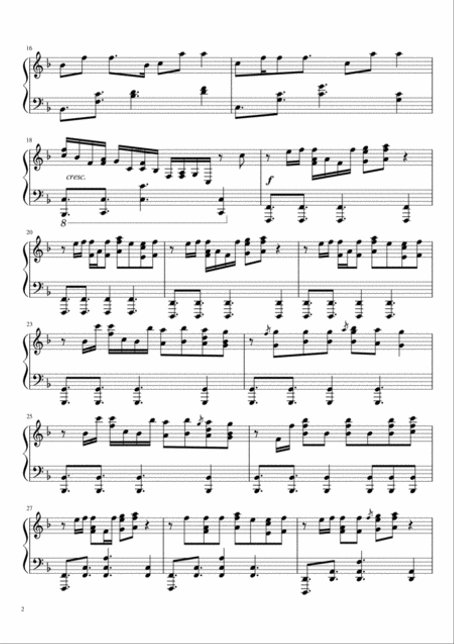 Blank Space Piano Solo scores gallery preview page 2