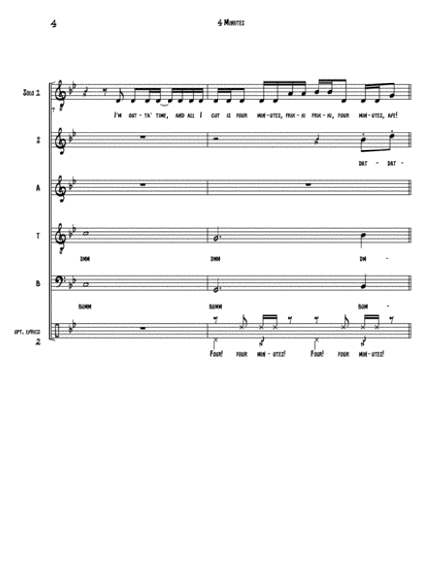 4 Minutes 4 Minutes 4-Part scores gallery preview page 4