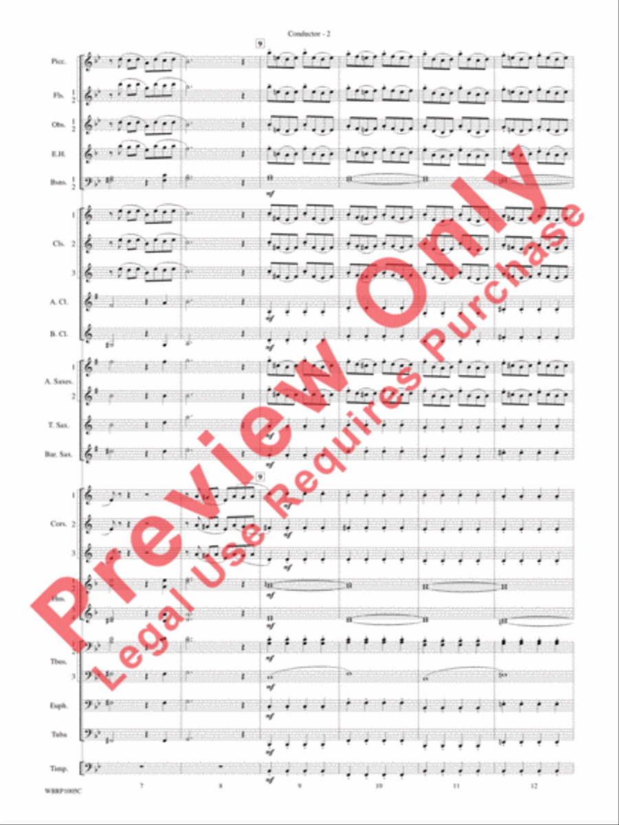 Prelude and Fugue in B-flat Major Concert Band scores gallery preview page 4