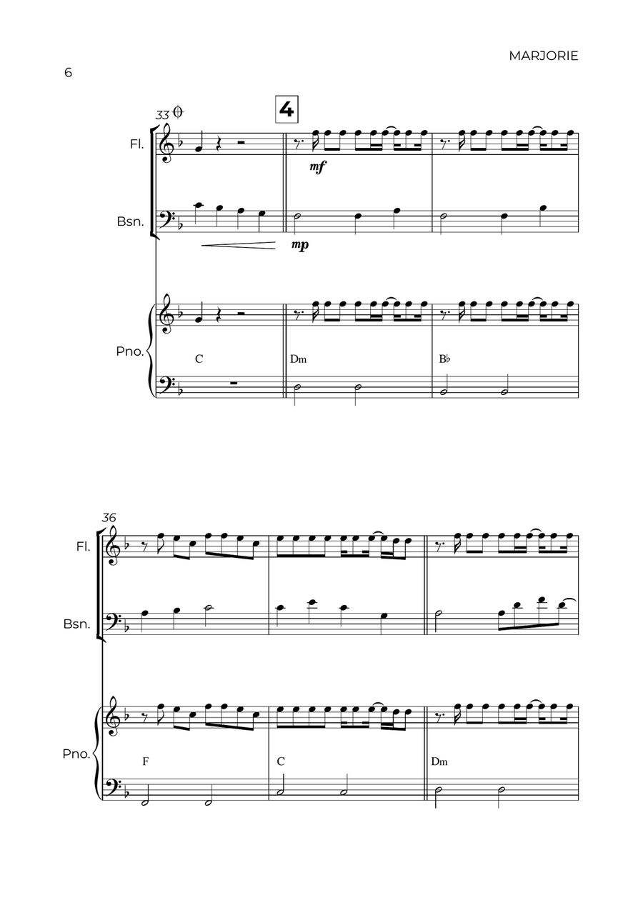 Marjorie Woodwind Duet scores gallery preview page 6