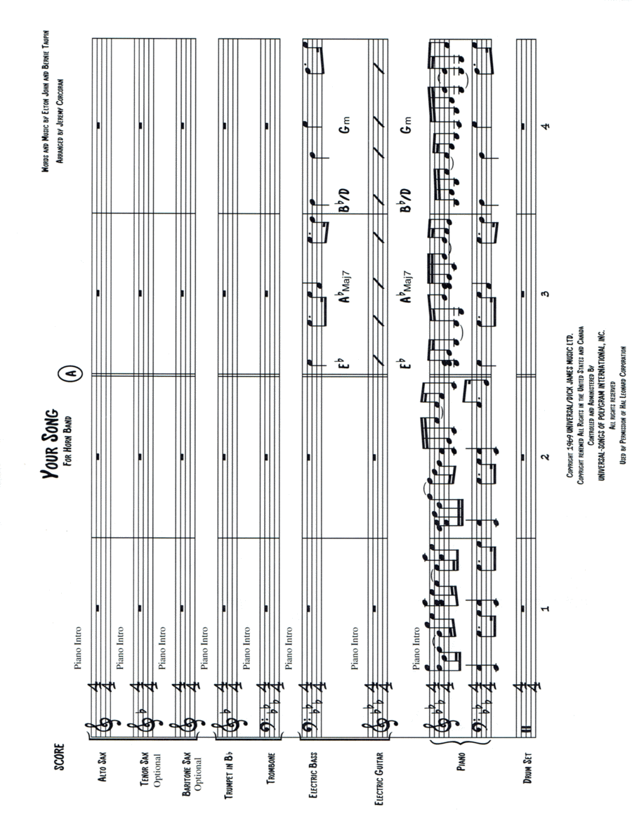 Your Song Voice scores gallery preview page 1
