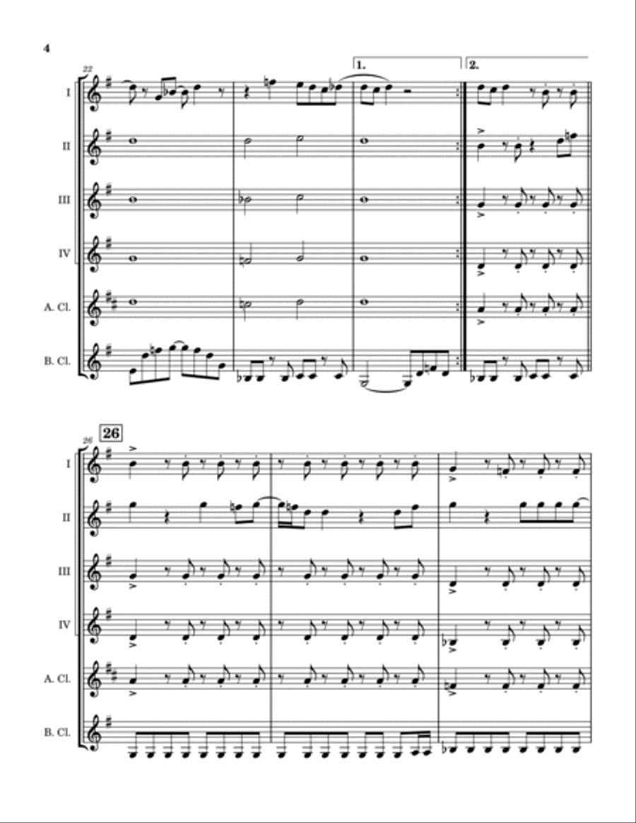 Born To Be Wild Clarinet Quintet scores gallery preview page 5