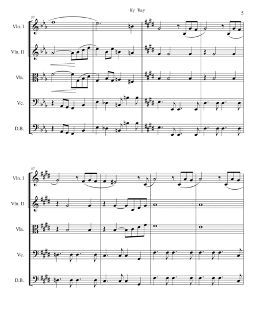 My Way String Orchestra scores gallery preview page 5