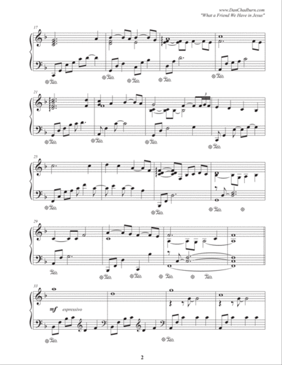 What a Friend We Have in Jesus Piano Solo scores gallery preview page 2
