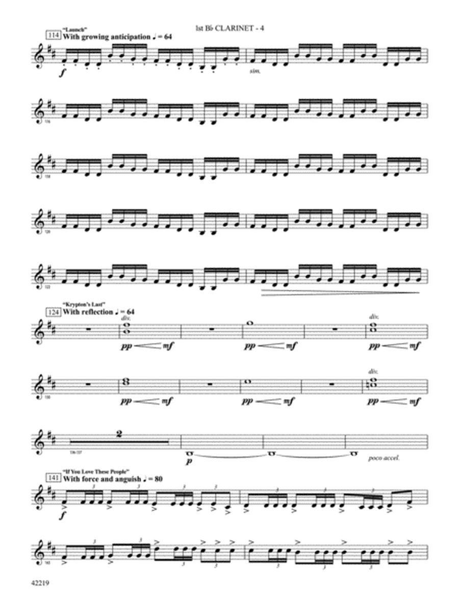 Man of Steel, Suite from: 1st B-flat Clarinet