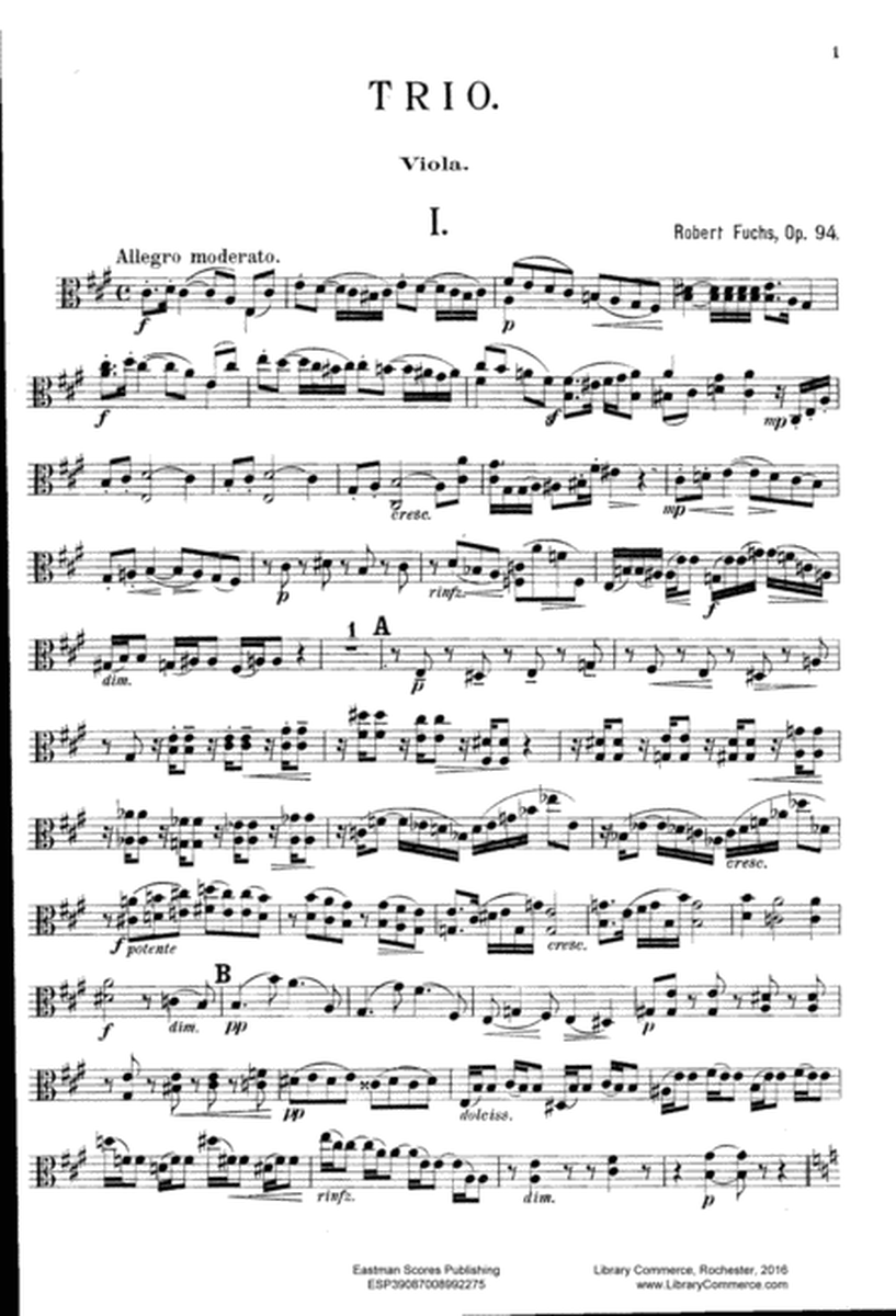 Trio fur Violine, Viola und Violoncello, op. 94