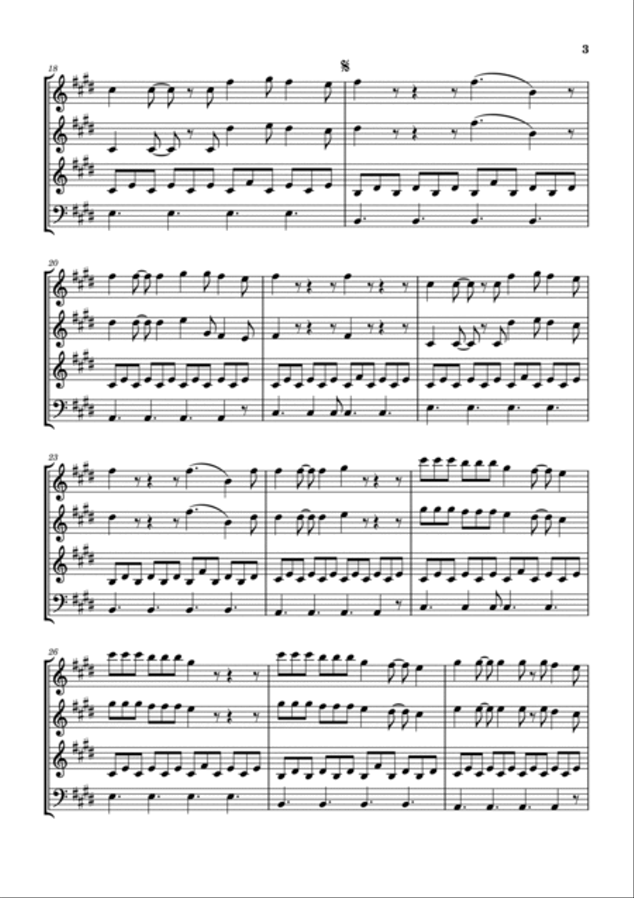 Dead Man Walking Woodwind Quartet scores gallery preview page 4