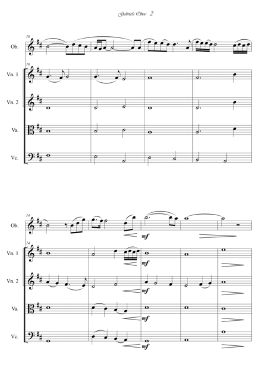 Gabriel's Oboe Small Ensemble scores gallery preview page 2