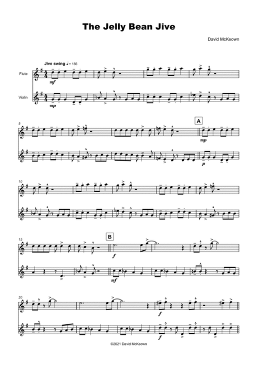 The Jellybean Jive for Flute and Violin Duet