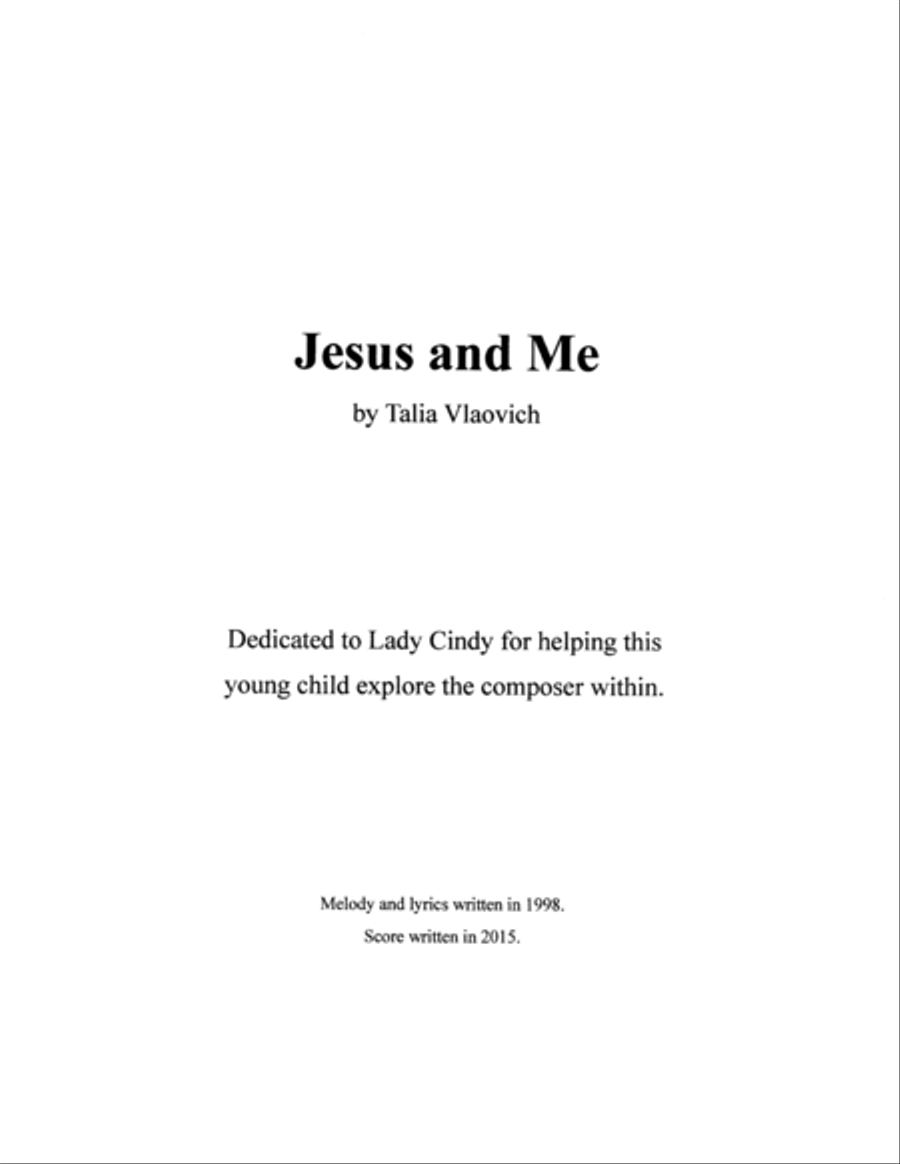 Jesus and Me Unison Choir scores gallery preview page 1