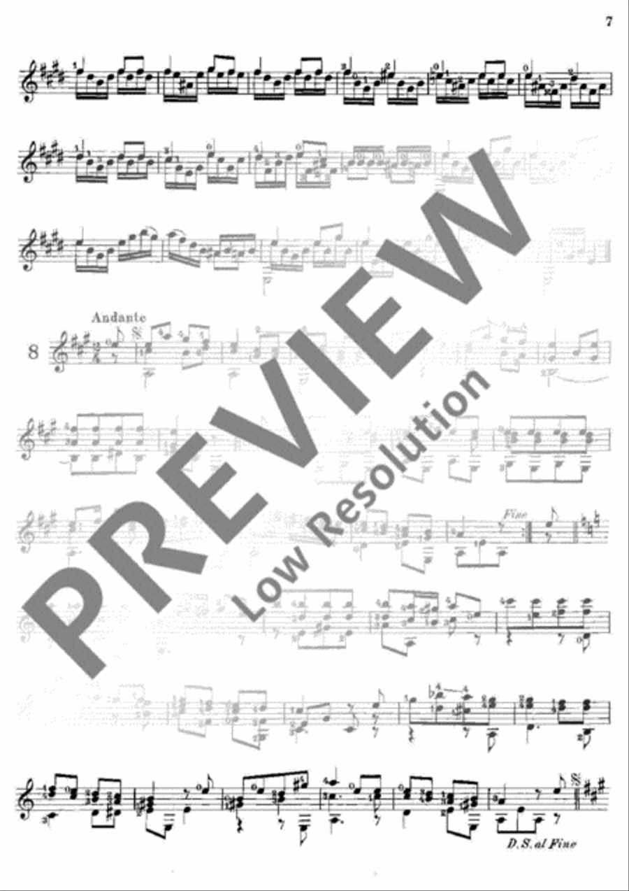 24 progressive Studies for Beginners Classical Guitar scores gallery preview page 8