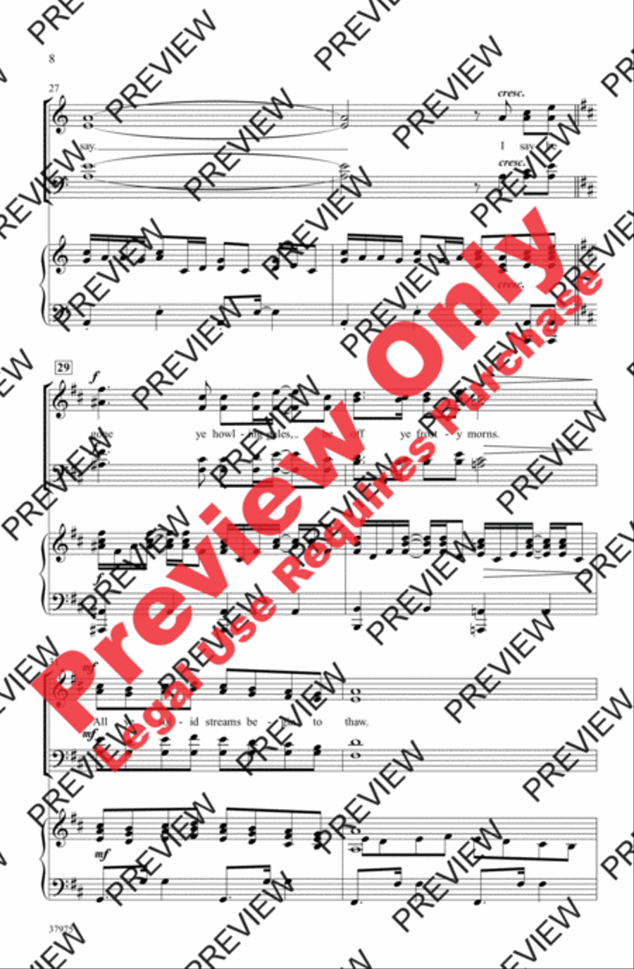 Winter's on the Wing (from The Secret Garden) 4-Part scores gallery preview page 8