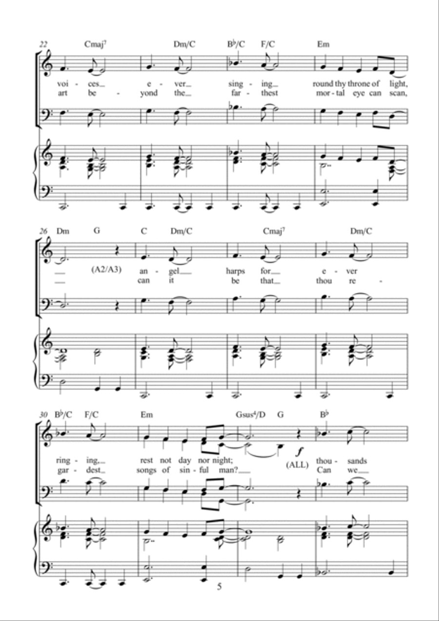 Angel Voices - a Roger Jones musical 4-Part scores gallery preview page 6