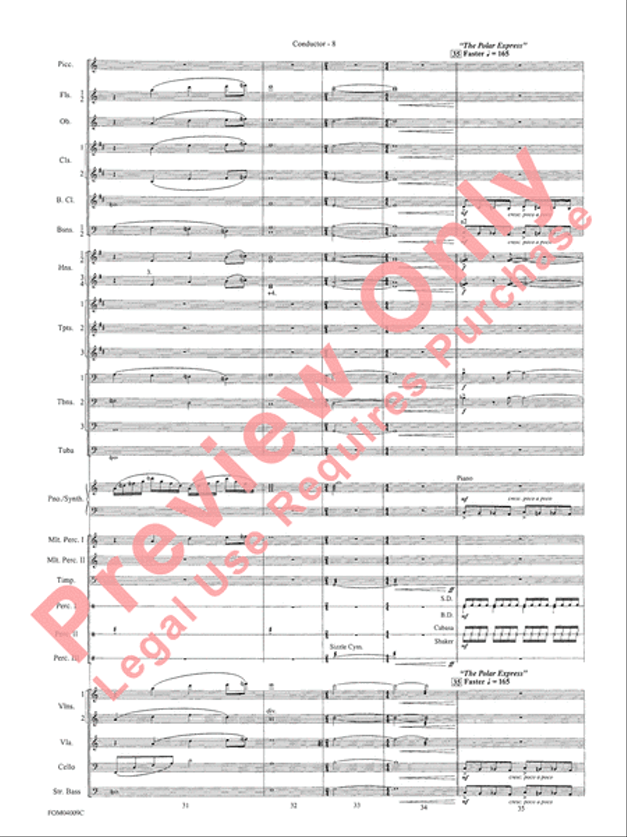 The Polar Express, Concert Suite from Full Orchestra scores gallery preview page 11