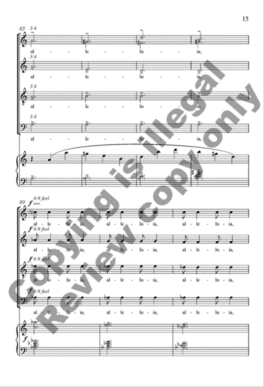 An Alleluia Flourish Divisi scores gallery preview page 15