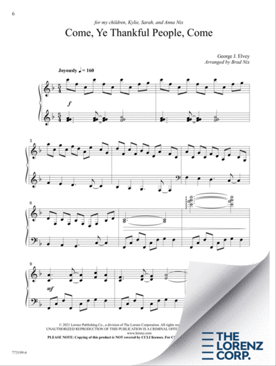 I Come To Thee Piano Solo scores gallery preview page 7