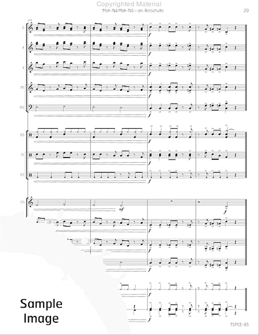 Mah-Na Mah-Na Percussion Ensemble scores gallery preview page 24
