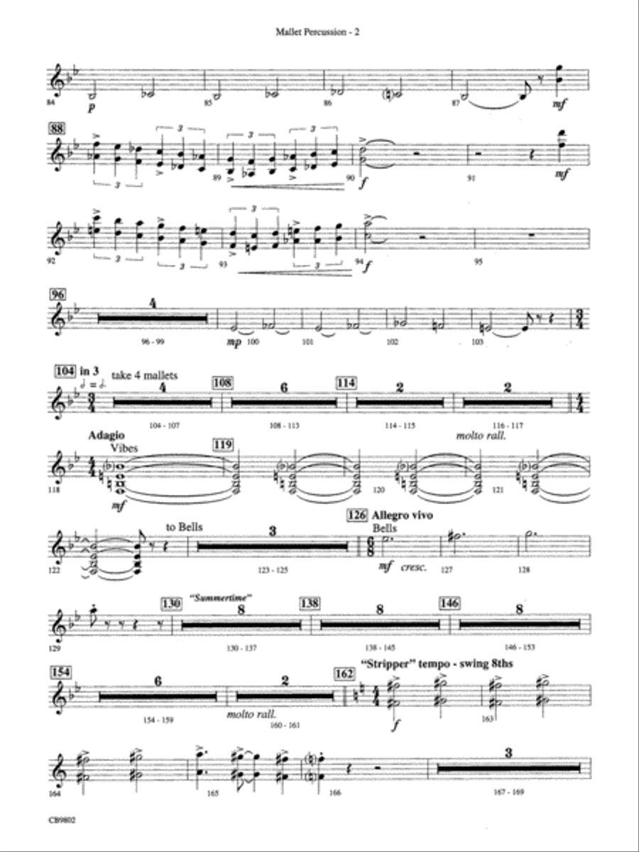 Porgy and Bess® (Medley): Mallets Concert Band scores gallery preview page 2
