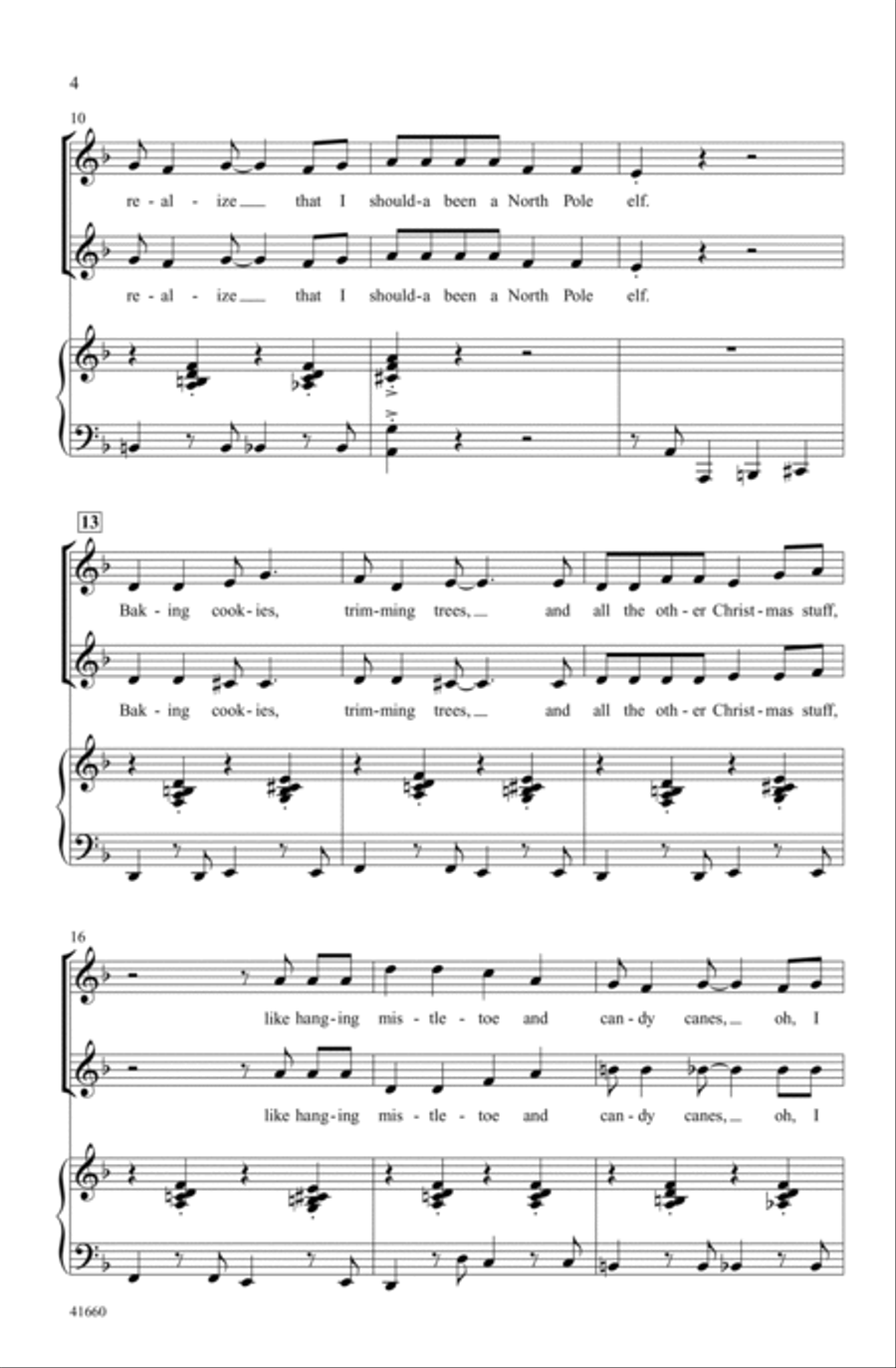 Shoulda Been a North Pole Elf Choir scores gallery preview page 2