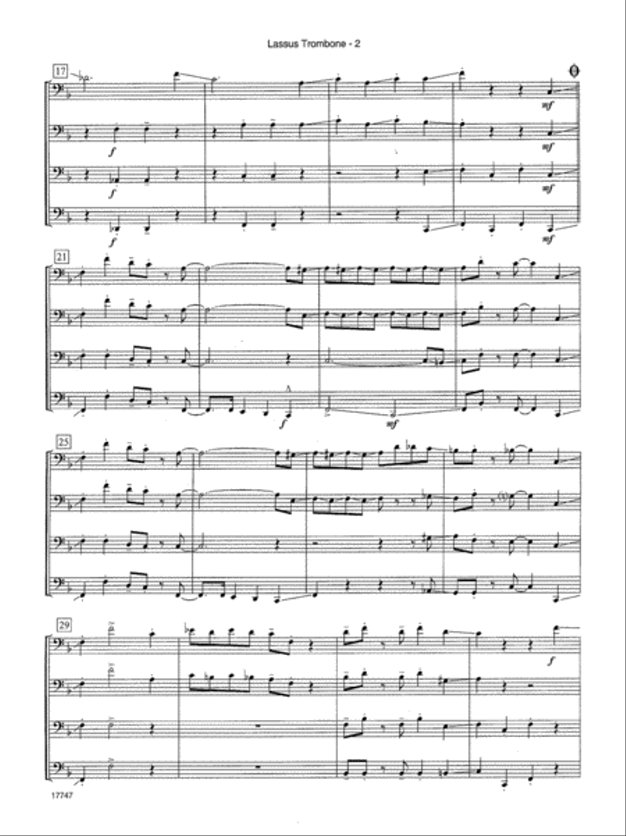 Lassus Trombone Lassus Trombone Trombone scores gallery preview page 3