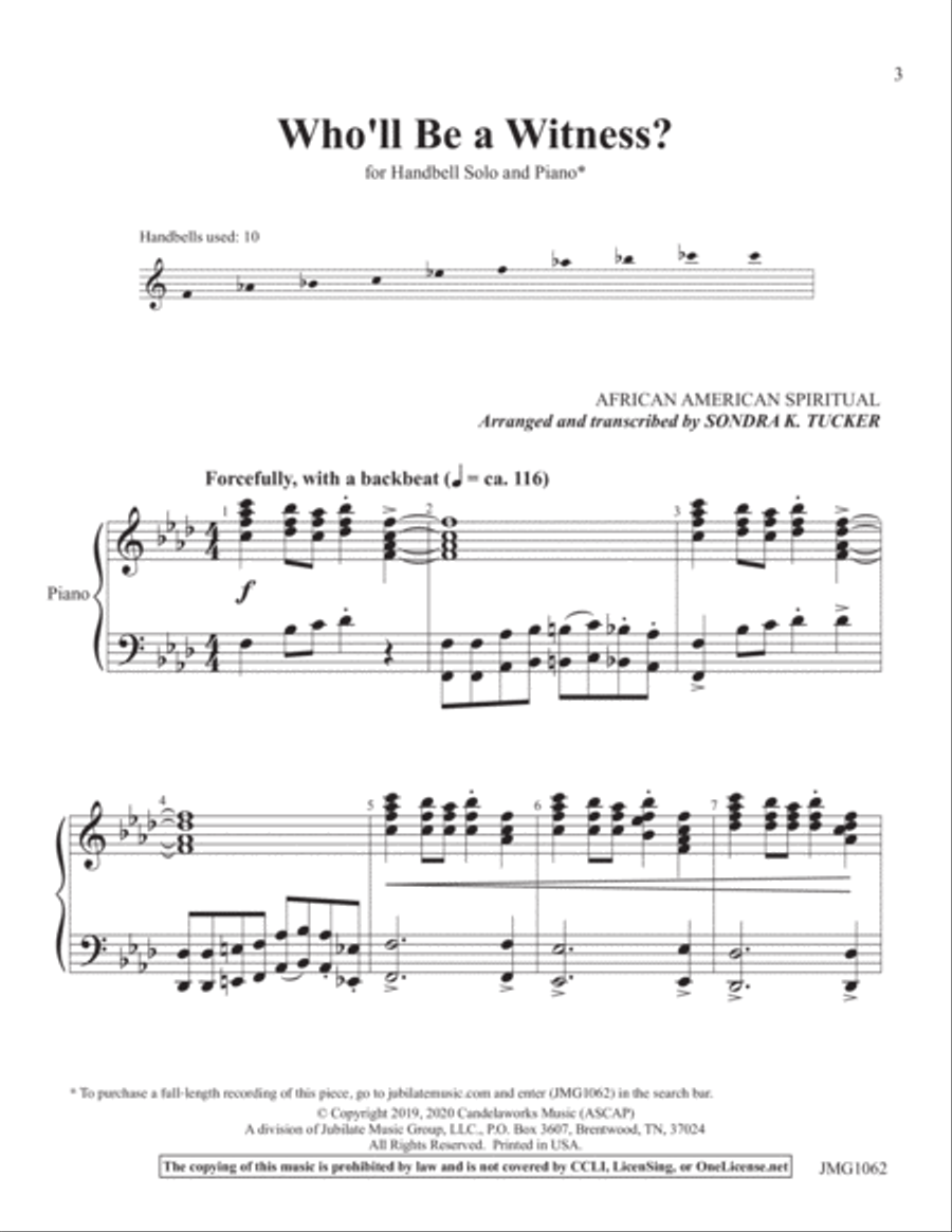 Who'll Be a Witness? Piano Accompaniment scores gallery preview page 3