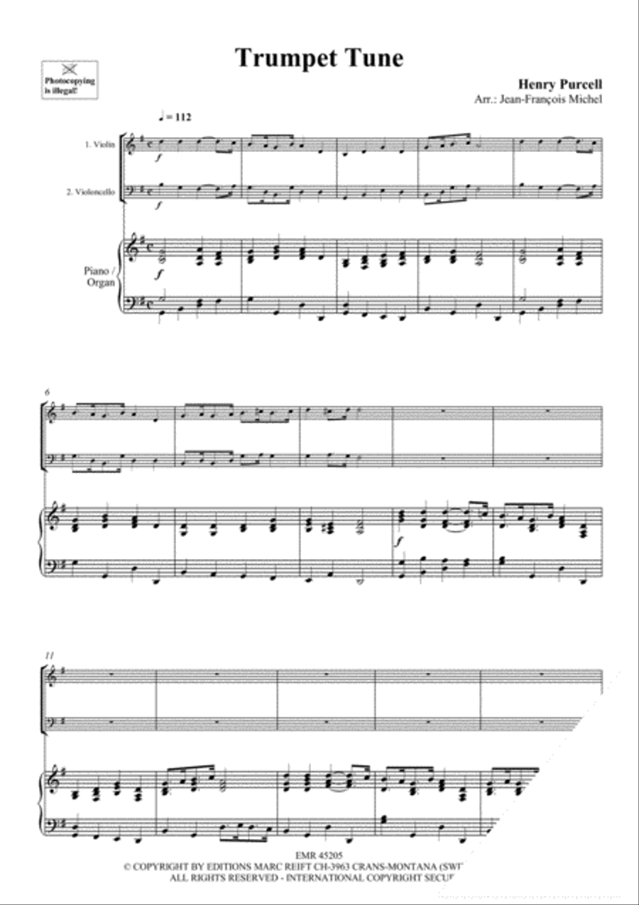Trumpet Tune (Purcell) / Ave Verum (Mozart) / Hochzeitsmarsch (Mendelssohn) Cello scores gallery preview page 3