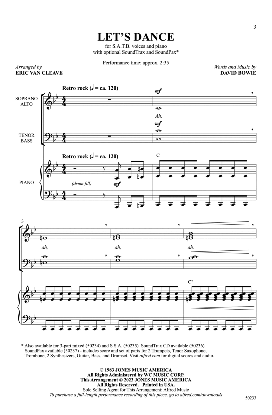 Let's Dance Let's Dance Choir scores gallery preview page 1