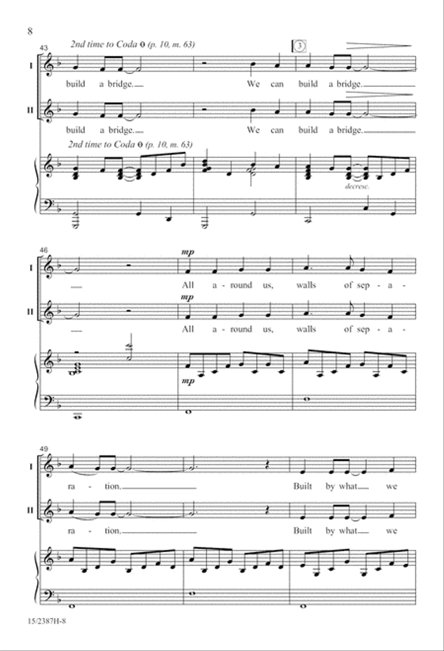 We Can Build a Bridge 2-Part scores gallery preview page 9