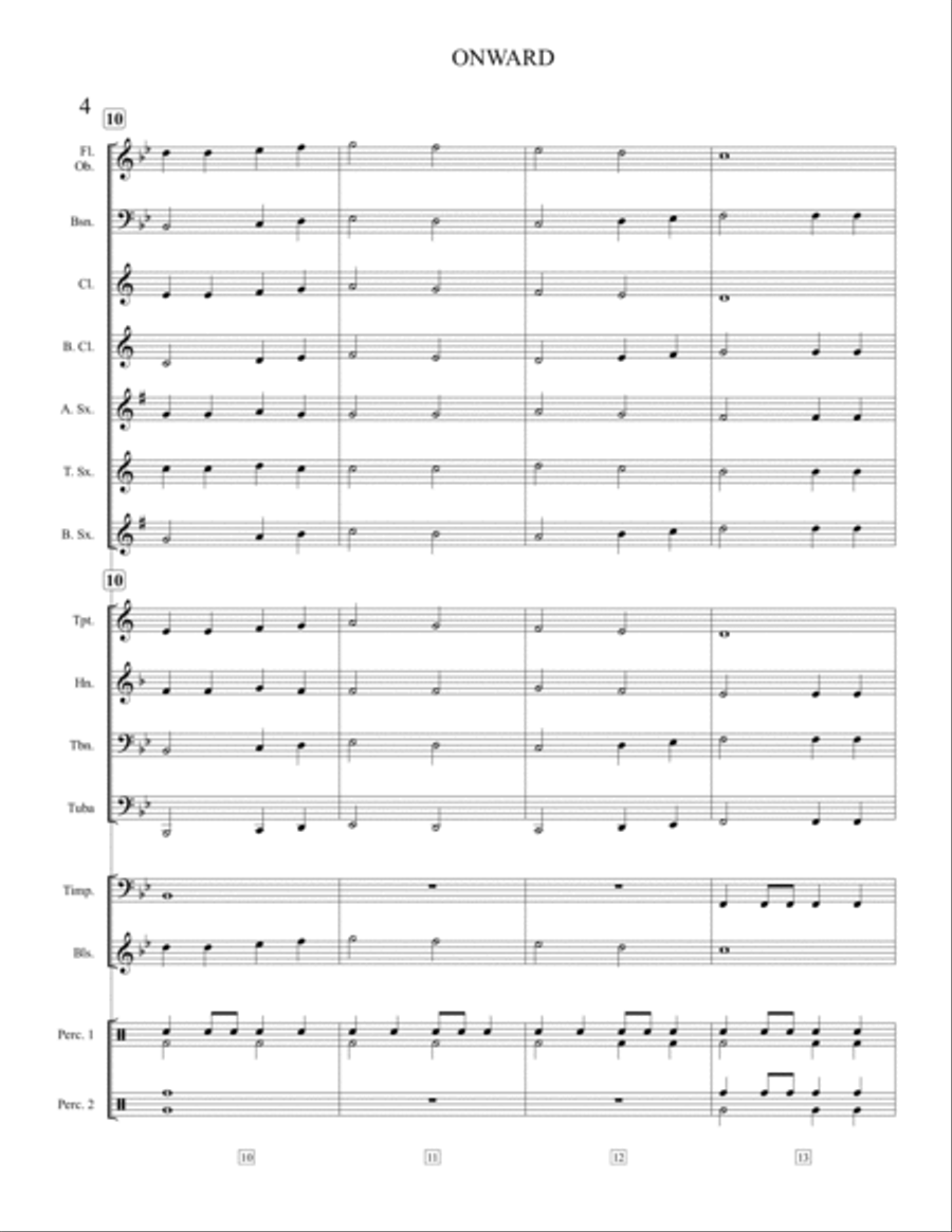 Onward - S.R. Level 1/2 Concert Band scores gallery preview page 4